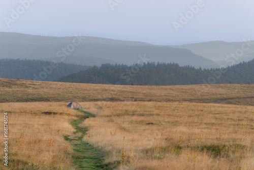 Camping in A Serene Landscape