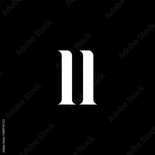 II I I letter logo design. Initial letter II uppercase monogram logo white color. II logo, I I design. II, I I