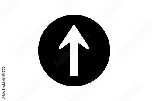 Free Download Black Circle Up Arrow Icon: Navigation Graphic - GFXLoad