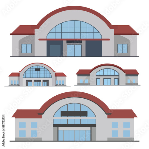 Train station Illustration bundle