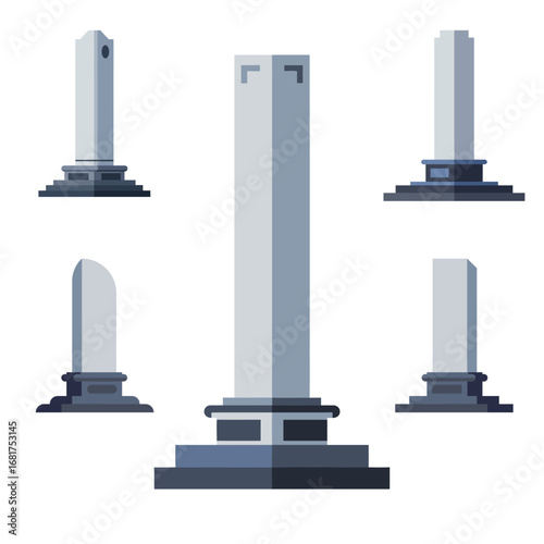 Victory monument icon bundle