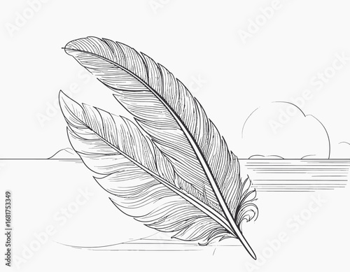 feather pen and ink