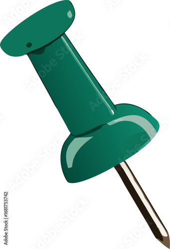 Green Push Pin, Office Supply, Thumbtack, Stationery