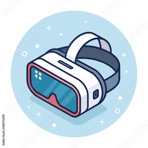 Immersive virtual reality headset experience futuristic digital technology for gaming and entertainment
