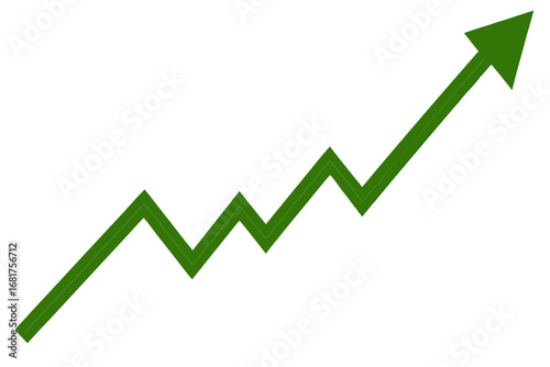 Green Upward Trending Arrow Graph Chart