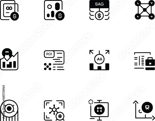Growth icon sets 