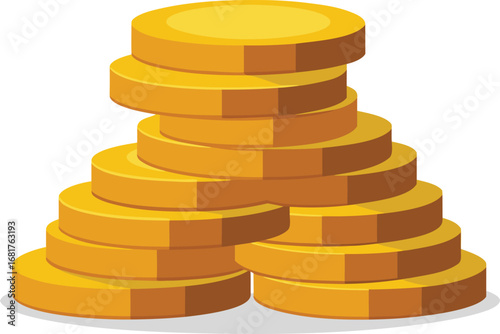 Close up Detailed Vector Illustration of Several S Shaped Objects