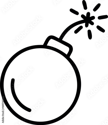 bomb line art vector illustration