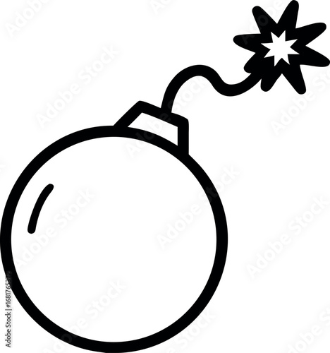 bomb line art vector illustration