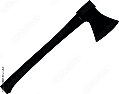 Hatchet silhouette vector illustration