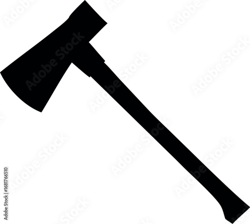 Hatchet silhouette vector illustration