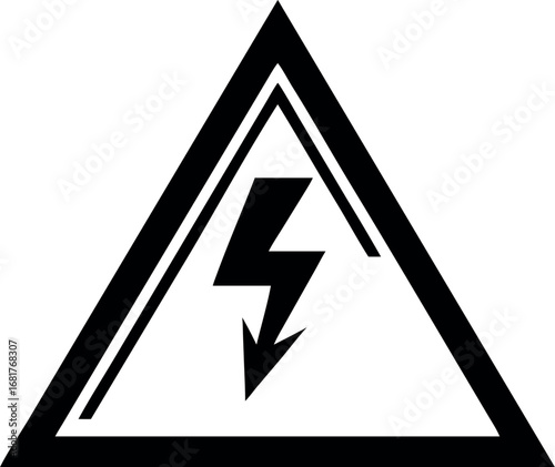 High voltage danger sign vector illustration