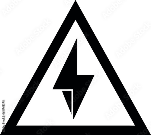High voltage danger sign vector illustration
