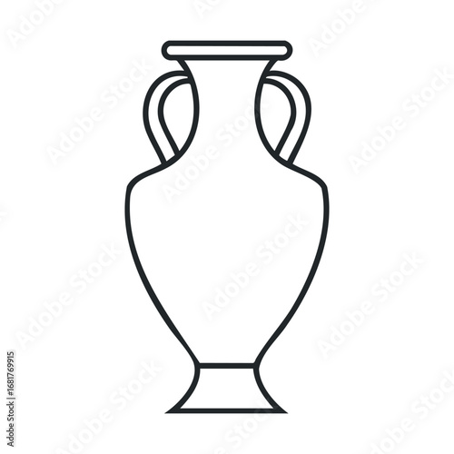Elegant ceramic vase design for home decor and artistic expression. Vector illustration