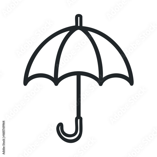 Umbrella design for sun and rain protection outdoors. Vector illustration