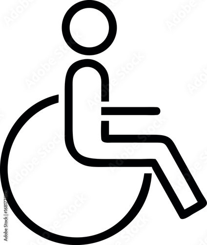 Wheelchair symbol vector icon