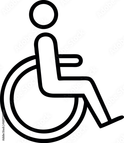 Wheelchair symbol vector icon