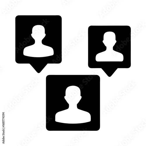 Find people icon group user profile social media network connection community members followers 90