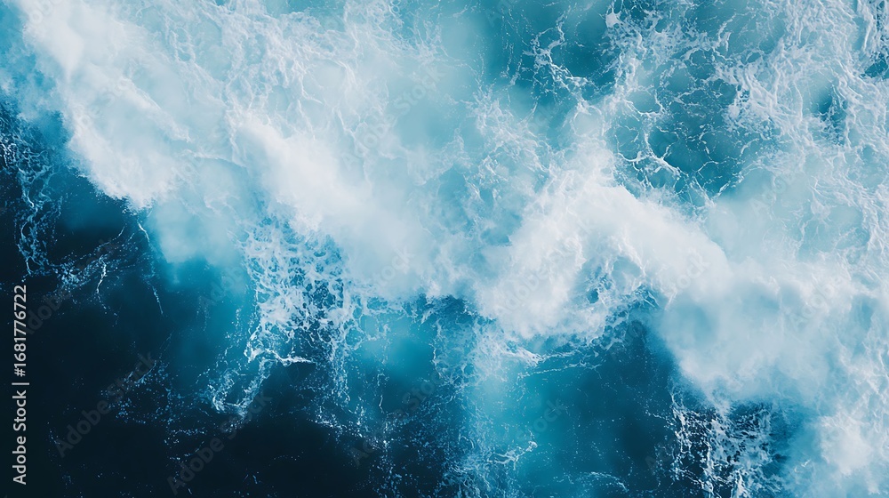 Obraz premium Stunning ocean waves under bright blue sky high resolution picture