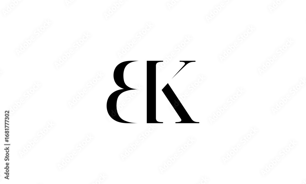 Obraz premium BK initial letters, monogram logo