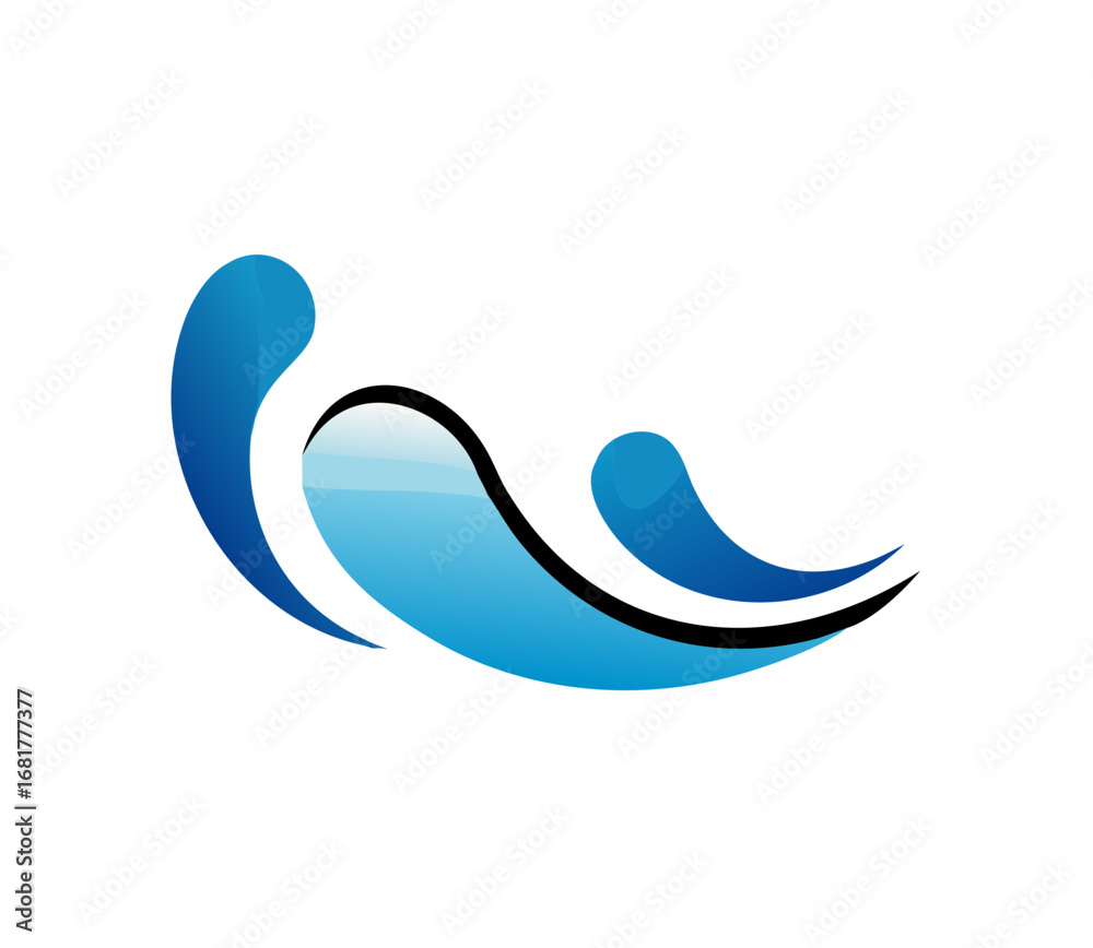 Fototapeta premium water waves design elements vector logo template