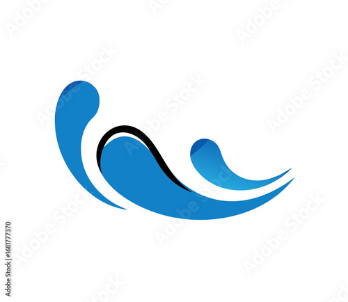 water waves design elements vector logo template
