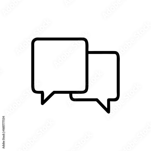 speech bubble icon, containing Text Message. Chat message symbol, Chat speech bubble, Social media message icon for app or website vector illustration