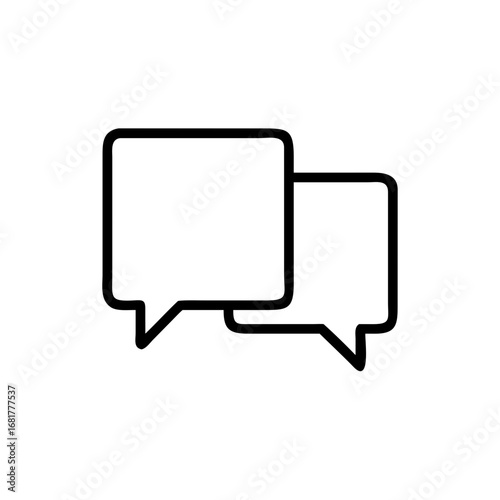 speech bubble icon, containing Text Message. Chat message symbol, Chat speech bubble, Social media message icon for app or website vector illustration