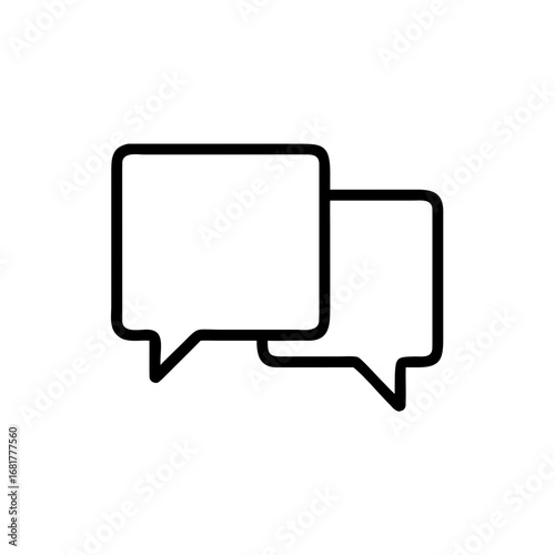 speech bubble icon, containing Text Message. Chat message symbol, Chat speech bubble, Social media message icon for app or website vector illustration