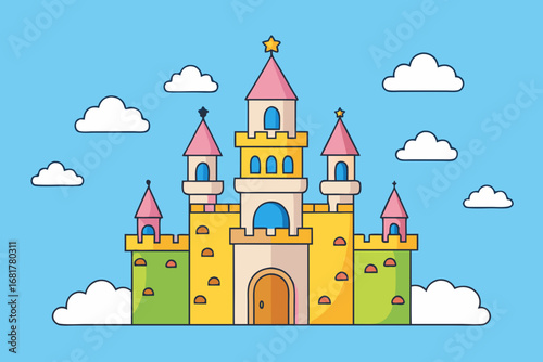 fairy tale castle vector