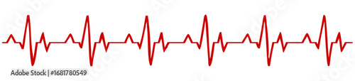 Red heartbeat line icon. vector illustration