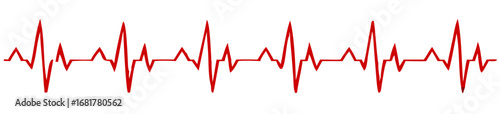 Red heartbeat line icon. vector illustration
