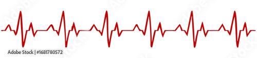 Red heartbeat line icon. vector illustration