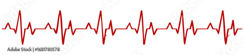 Red heartbeat line icon. vector illustration