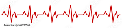 Red heartbeat line icon. vector illustration