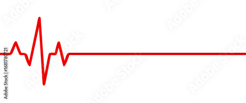 Red heartbeat line icon. vector illustration