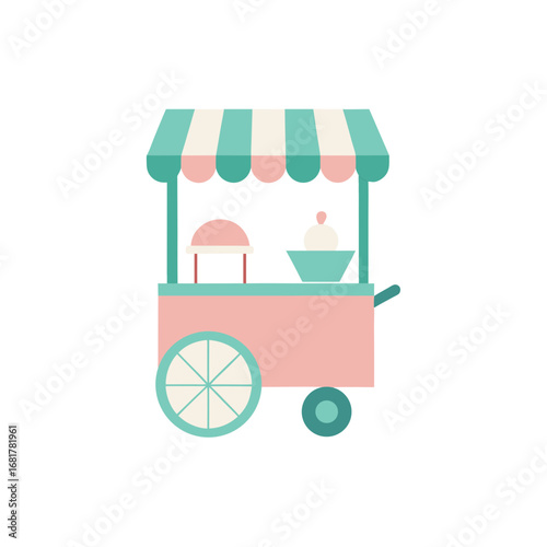 this image depicts a charming  vintage style ice c