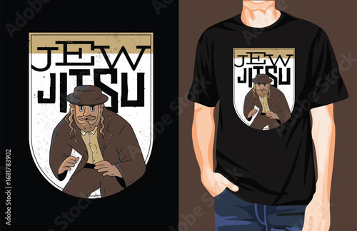 Jew Jitsu t-shirt design unique idea