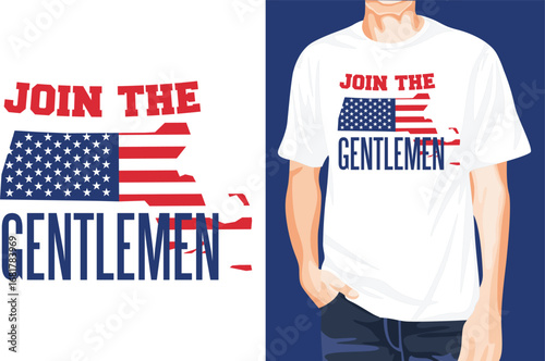 Join The Gentlemen t-shirt design unique idea