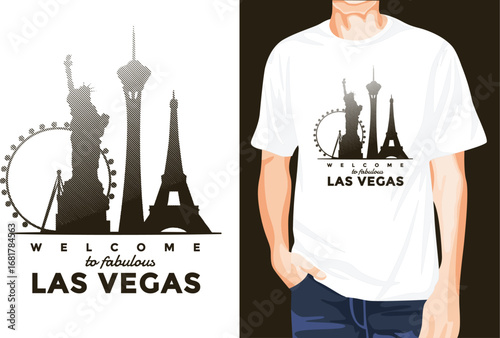 las vegas t-shirt design unique idea