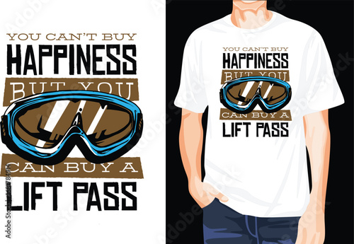 Lift Pass t-shirt design unique idea