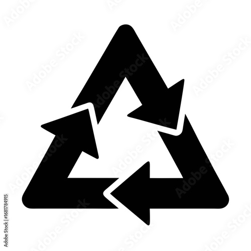 Recycle symbol icon vector image for sustainable environment and eco friendly lifestyle design element