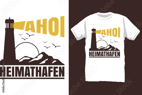 Light house t-shirt design