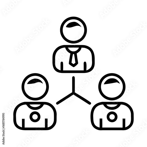 Organization chart hierarchy team structure business management company leadership diagram 90