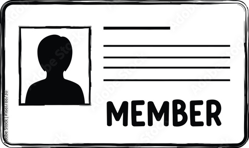 Member id card identification access pass security identity badge