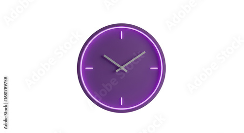 Free Download Purple clock isolated on transparent background - GFXLoad