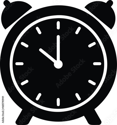 Classic Black Alarm Clock A Timeless Symbol of Punctuality, Deadlines and Time Management