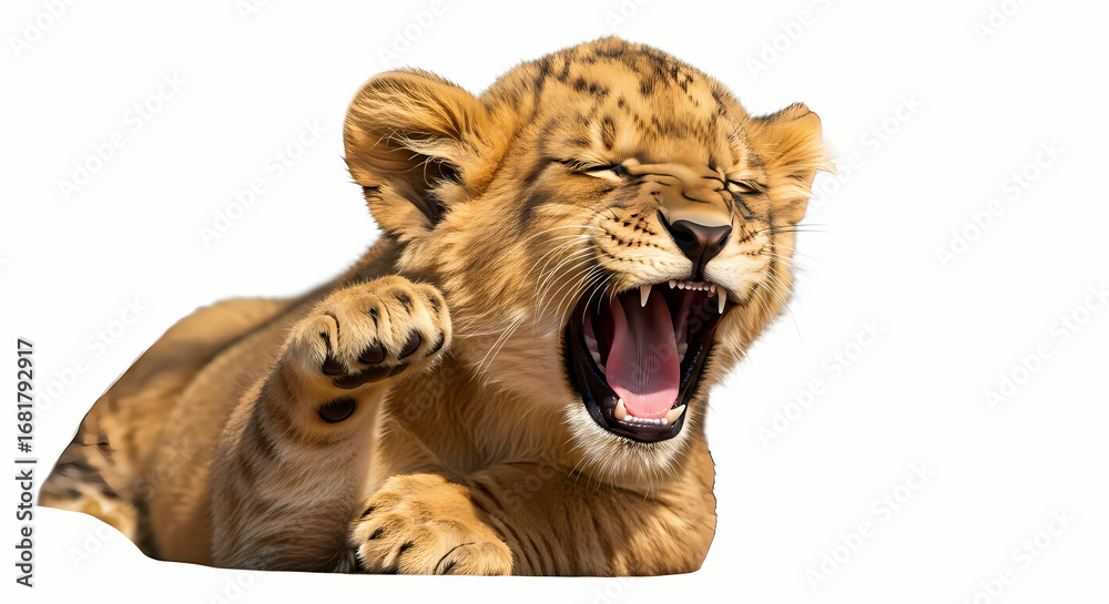 Obraz premium tiger cub isolated on white