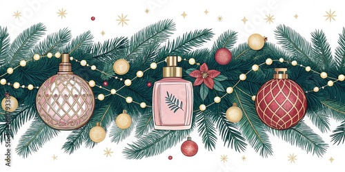 Christmas Perfume Seamless ...