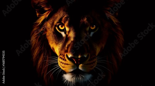 lion in the dark